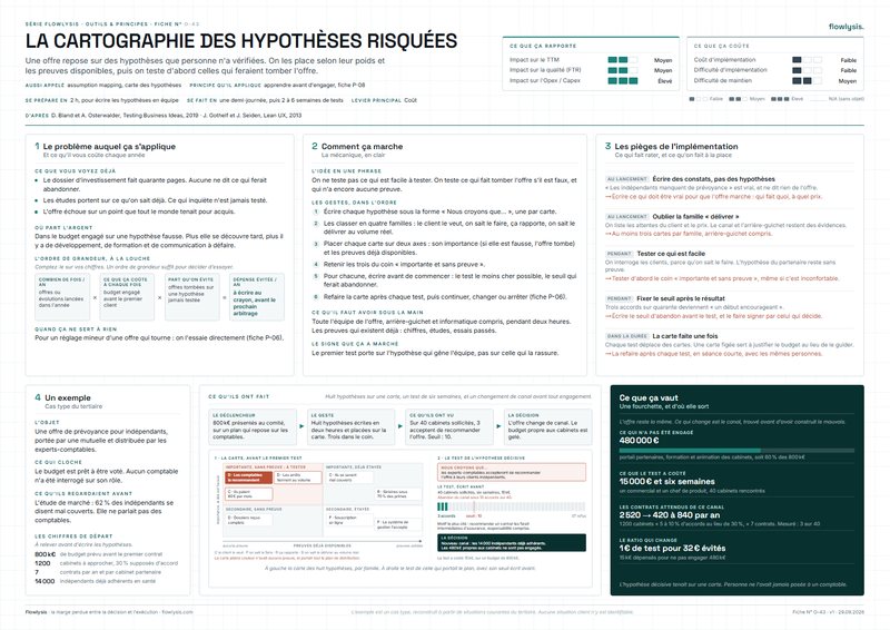 Aperçu de la fiche La cartographie des hypothèses risquées